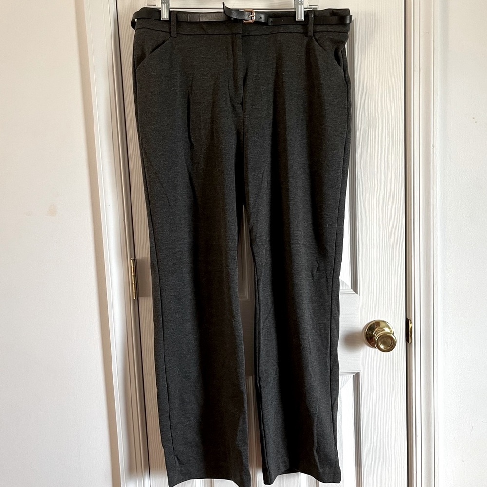 Dana Buchman Grey Pants with Belt